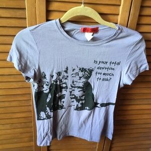 T-shirt 3 CATS w RHINESTONE COLLARS JS Purple